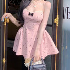 Tender pink suspender dress / S