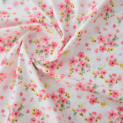 160cm cotton twill fabric pastoral floral cotton fabric handmade clothing bedding cotton flower flower