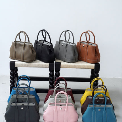 Handmade Waxed Thread 23Mini Garden Bag Ntogo First-Layer Cowhide Fashion Handbag High-End Feel Hand-Held Shoulder Bag