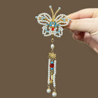 F1372 pearl butterfly tassel