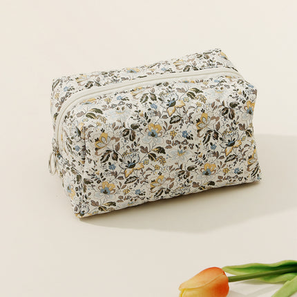 Berger luggage cotton travel flower cosmetic bag small floral storage portable quilted cotton ins luggage factory