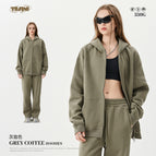 Grey brown-Zip Sweat / S