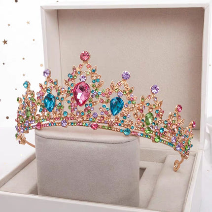 Korean Children's Crown Performance Headwear Alloy Rhinestone Hair Hoop Princess Style Hair Accessories Baking Jewelry