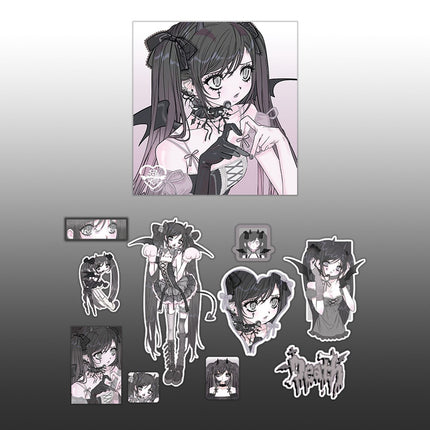 2024 new domi sticker bag postcard flat for ceiling special figure sticker bag diy phone case ins