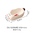 Rabbit shaped seasoning plate-deep