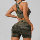 Military green [vest + shorts] / S