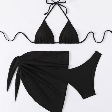 25 years new European and American sexy three-point split swimsuit women's bikini cross-border Amazon lace-up bikini