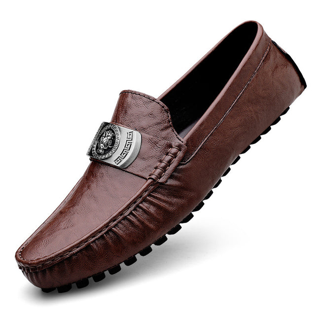 Men's Shoes Summer Shoes Men's Genuine Leather Hollow Hole Sandals Korean Fashion Men's Shoes Breathable Hole Casual Leather Shoes