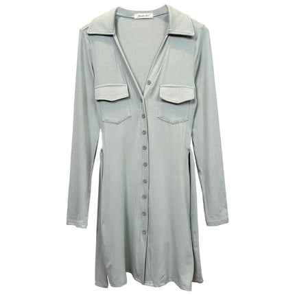 South Korea Dongdaemun new Korean drama heroine ~ sexy figure ribbon split hip dress se
