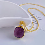 Necklace/gold purple (weight 7.5 grams)