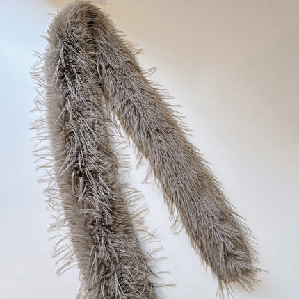 Super Long Long Wool Fluffy Scarf Women's Fashionable Matching Winter Warm Neck Warm Cold Fashionable Niche European and American
