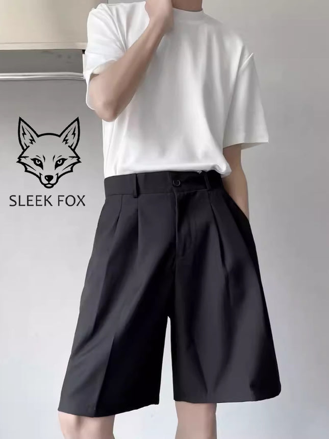 2025 Summer Thin Breathable Unisex Five-Point Shorts Solid Color Loose Casual Comfortable Suit Shorts