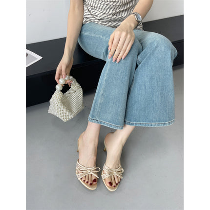 2025 New European and American Fashion Sandals for Women, Stiletto Heels, Sexy Temperament, Open-Toe High Heels