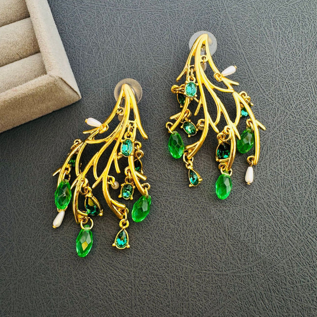 Oscar European and American Medieval Style Retro Old High-End Niche Design Fashionable Stylish S925 Silver Needle Earrings for Women