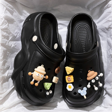 Heightening Thick-Soled Clogs for Women in Summer, Breathable and Slippery, Non-Slip Eva Beach Toe-Toe Slippers for Women Wholesale