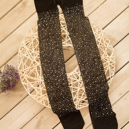 Cross-Border Hot-Selling Pantyhose, Shiny Silver Thread, Non-Snagging, Glossy Black Stockings, Spring Season Leg-Enhancing Magic