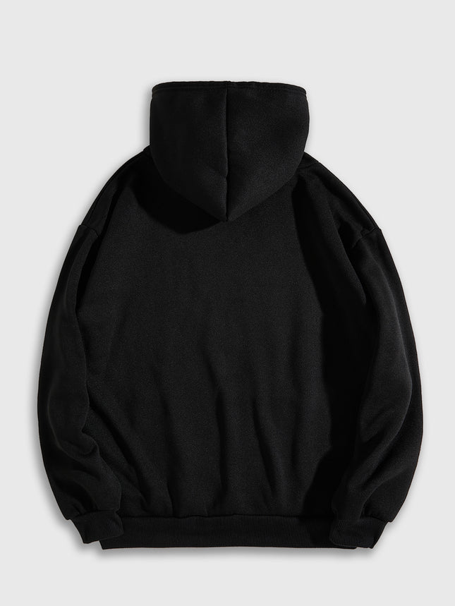 Men's Casual Letter-Print Hoodie