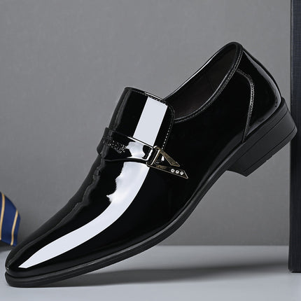 Source Manufacturer Leather Men's Classic Casual Leather Shoes Pointed Toe Versatile British Style Leather Shoes Wear-Resistant and Waterproof