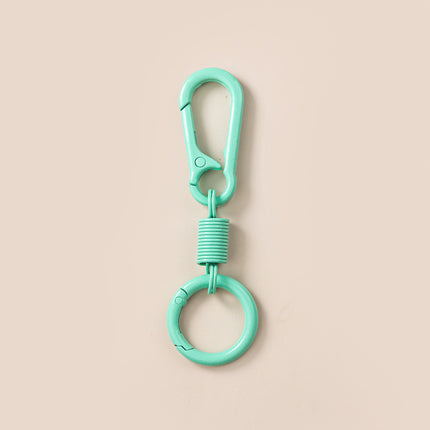 Colorful Breathing Rebound Ring Keychain Solid Color Simple Zinc Alloy Car Cross-Border Carabiner Keychain