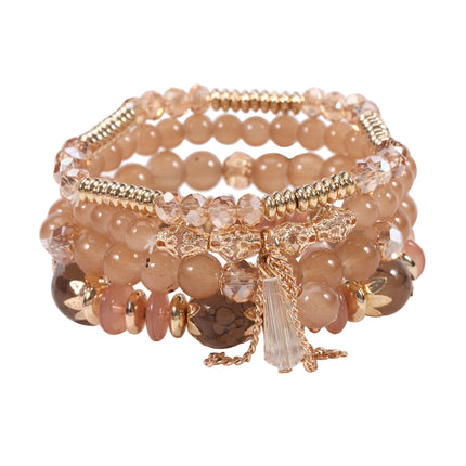 European and American Cross-Border Hot-Selling New Bohemian Bracelets Creative Tassel Multi-Layer Beaded Bracelets Fashion Jewelry