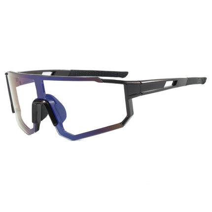 2024 New Outdoor Color-Changing Cycling Glasses for Men and Women One-Piece Large-Frame Sunglasses Bicycle Fashion Sports Sunglasses