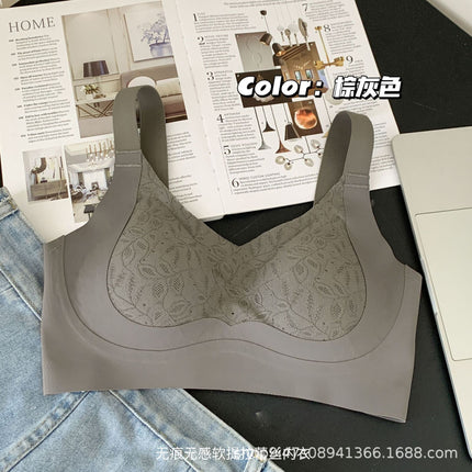 plus size lace lifting soft support fixed cup anti-sagging underwear upper collection accessory breasts large chest small thin bra