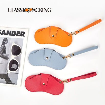 Portable Glasses Protective Bag Sunglasses Sunglasses PVC Leather Simple Protective Case Portable Glasses Storage Bag