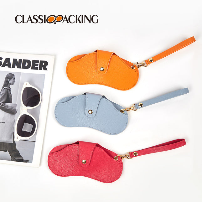 Portable Glasses Protective Bag Sunglasses Sunglasses PVC Leather Simple Protective Case Portable Glasses Storage Bag
