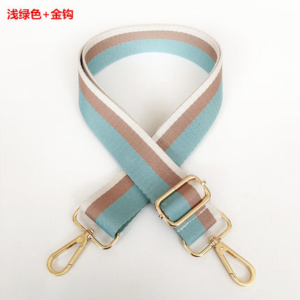 Thickened Color Stripe Wide Shoulder Strap Adjustable Shoulder Crossbody Bag Strap Small Fresh Women's Bag Extended Belt Wholesale Belt