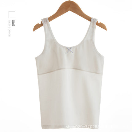 Girl's bra girls' development long cotton camisole student anti-bump comfortable girl's underwear