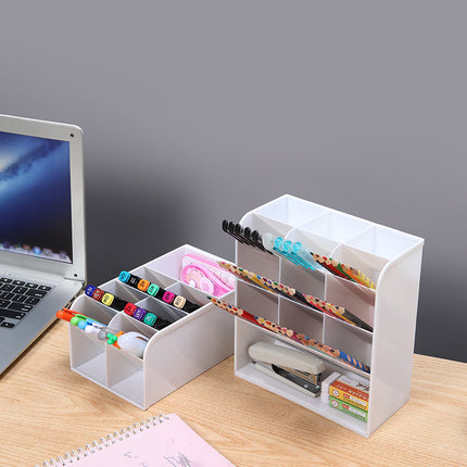 Oblique Pen Holder Desk Student Office Desktop Rack Children and Girls Stationery Storage Box Multifunctional Decoration Pen Holder