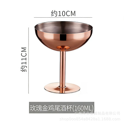 304 Stainless Steel Ice Cream Cup Entry Luxury INS Goblet Pudding Dessert Cup Cocktail Cup Smoothie Bowl Ice Cream Cup