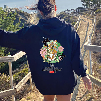 Foreign Trade Women's Velvet Sweatshirt Cartoon Cat Print Kangaroo Pocket Drawstring Print Hoodie