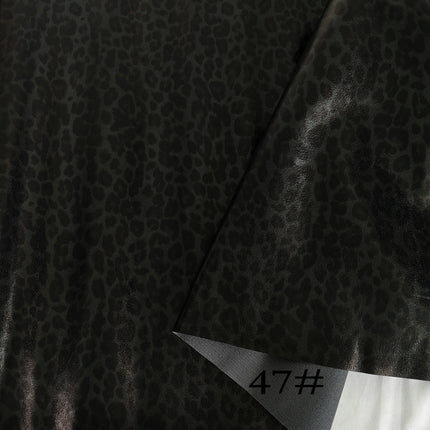 Pu Leopard Print Leather Fabric Anime DIY Imitation Cotton Velvet Base Printed Crafts Home Furniture Artificial Leather Bags