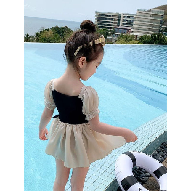 Girls Swimsuit Children's Summer New One-Piece Swimsuit Summer Swimming Little Girl Princess Style Swimsuit Pink Skirt Style