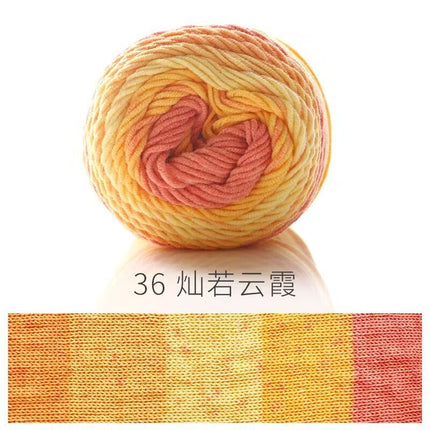 5 Strands of Rainbow Cotton Wool Cake Handmade DIY Knitted Doll Pillow Blanket Colorful Dot Yarn Milk Cotton Thread Ball Wholesale