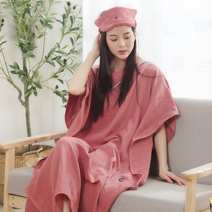 Jade Face Towel Pure Cotton Type a Gauze Bath Skirt Women's Sauna Suit Absorbent Quick-Dry Bath Towel All-Cotton Bathrobe Can Be Worn Outside