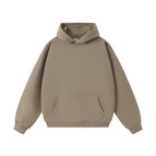 Hooded model-milk tea color / S