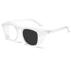 Transparent white [anti-blue light gray lens] / 0 degree flat mirror [anti-blue light]