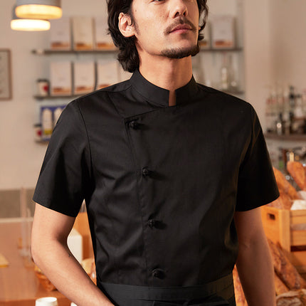 Chef Yibang Chef Work Clothes Short-Sleeved Men's Summer High-End New Catering Hotel Baking Cake Kitchen Chef Clothes
