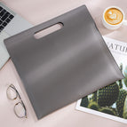 Gray/magnetic portable document bag