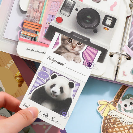 Xinmo Creative Fun Full Set Pet Sticky Notes Journal Drawing Materials DIY Gift Vintage Sticker Set