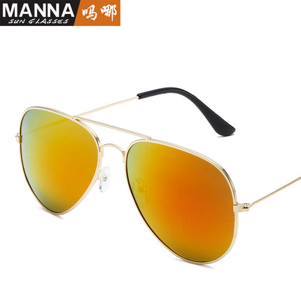 3025 fashion aviator goggles men and women personalized hip-hop all-match sunglasses 3026 colorful ocean sunglasses