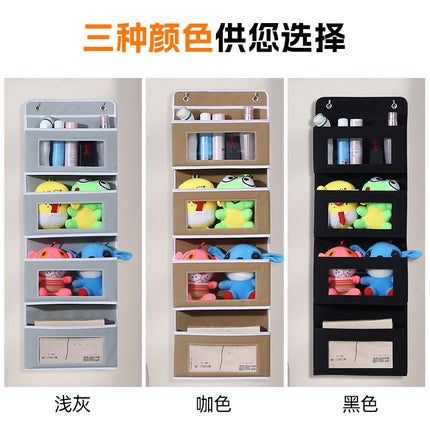 Fabric multi-layer storage hanging bag wall hanging door sundries storage bag dormitory upper hanging storage bag wholesale