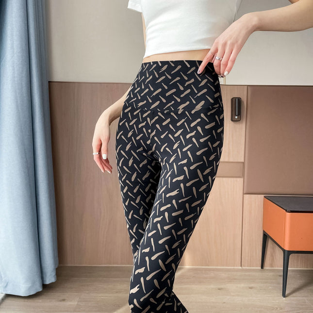 2025 New Women's Starry Dot Print Leggings Women's Nine-Point Pants Yoga Slimming Outerwear Women's Pants