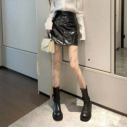 Japanese-Style Fishnet Stockings, Anti-Snag Thin Spring/Summer Women's Heart-Patterned Black Long Pantyhose, Jk Tights Wholesale