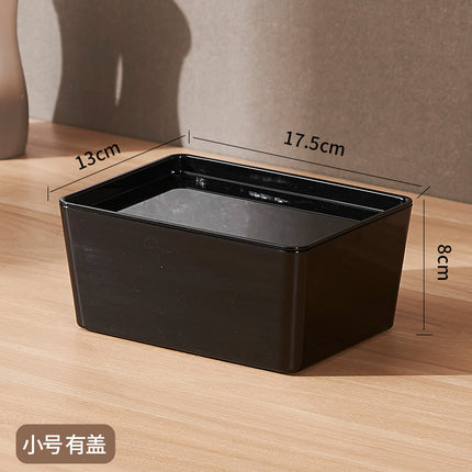 Household black PET storage box sundry basket dormitory storage kitchen multi-function basket finishing storage wholesale
