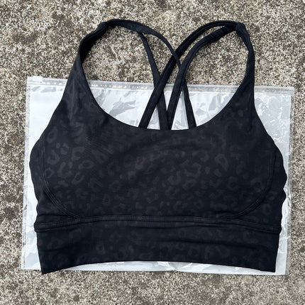 European and American Women's Shockproof Cross Yoga Sports Bra Outer Wear Running Fitness Soft Bra Tight Vest