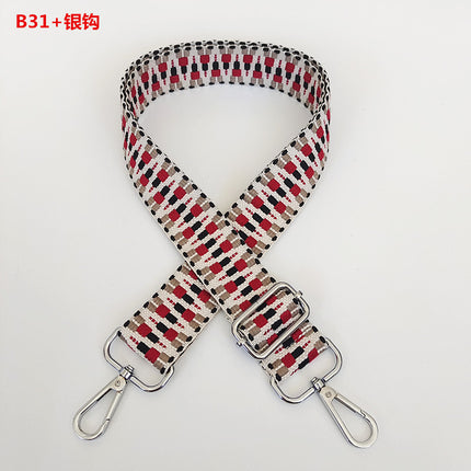 New Shoulder Strap Accessories Woven Strap for Women's Bags Wide Shoulder Strap Single Shoulder Crossbody Extended Strap Adjustable Bag Strap Embroidery Color Contrast