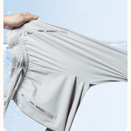 2025 Summer Explosions Ice Silk Cropped Pants Men's and Women's Couples Sports Casual Pants Sports Pants Straight Pants